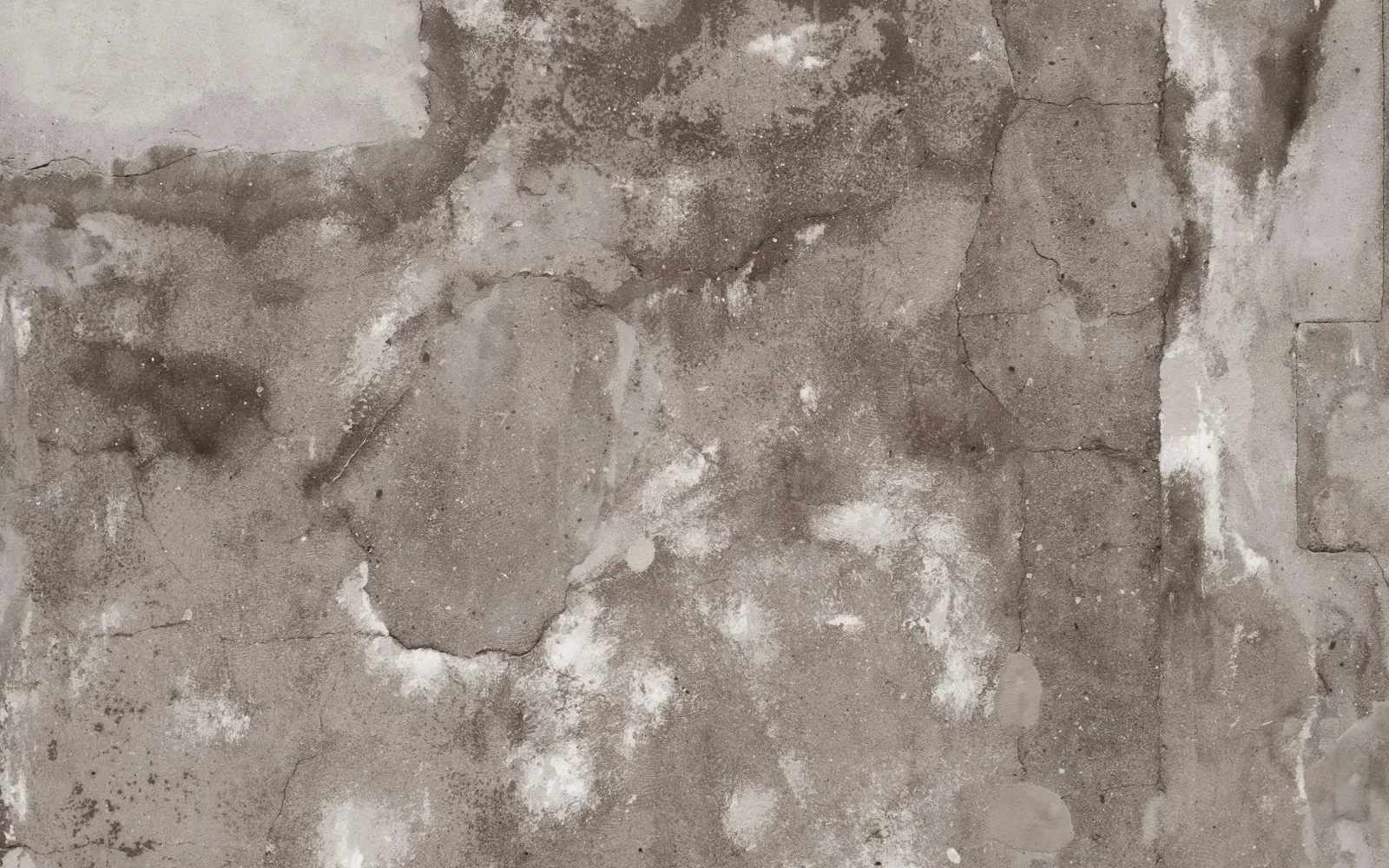 Macchia di umidità e danno da acqua su una parete.